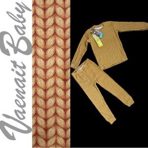 🐥New 3T MODAL/TENCEL Golden Braided Design 2-Piece Pajama Set Vaenait Baby